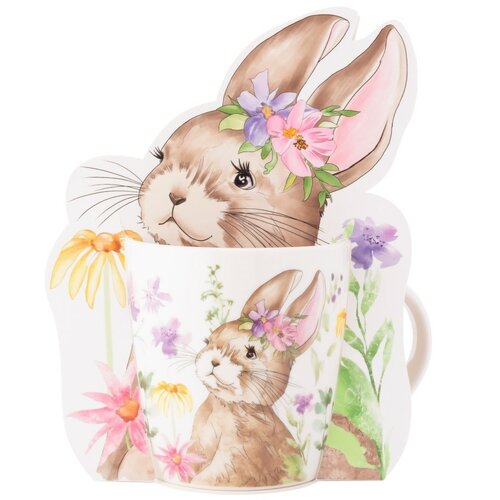 Altom Kubek porcelanowy Króliczek II w pudełku upominkowym, 400 ml