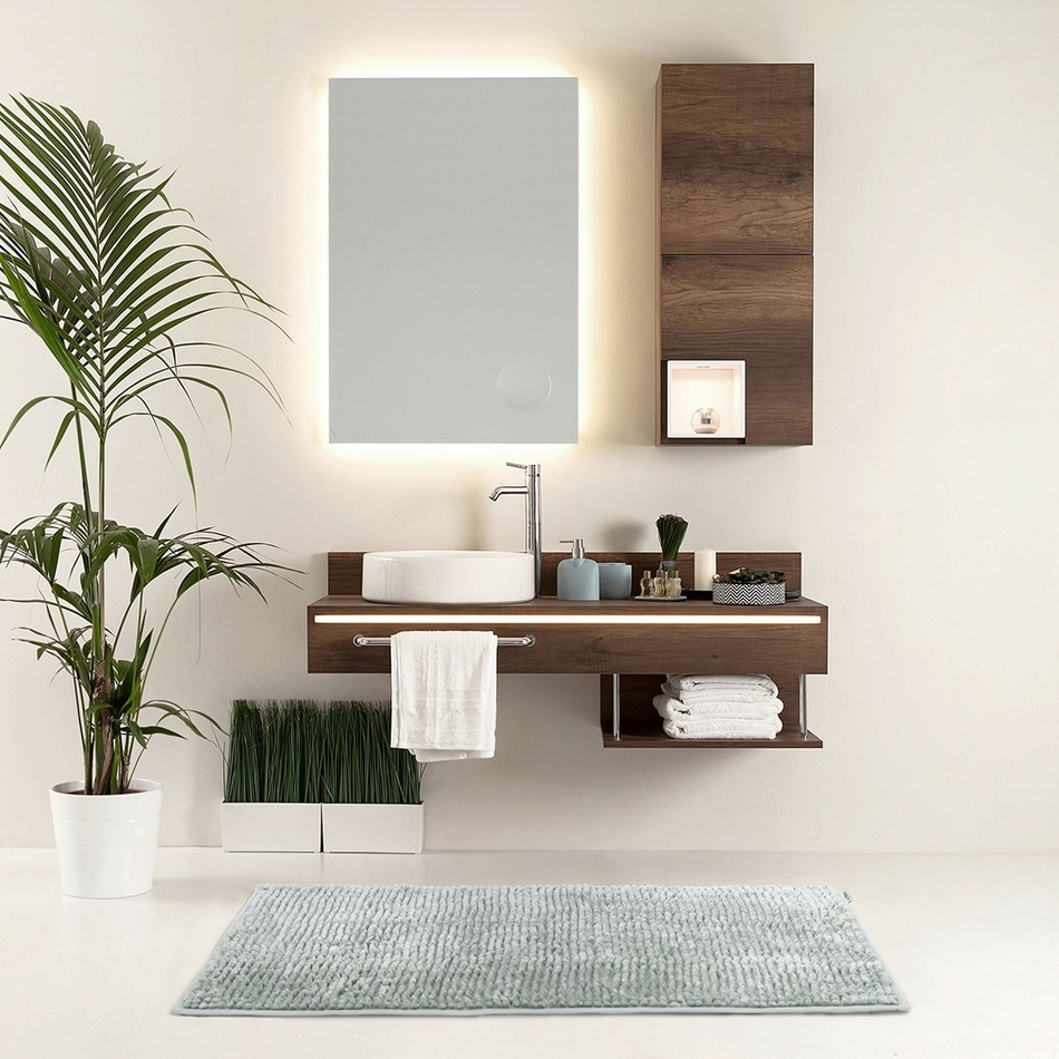 AmeliaHome Bati fürdőszobaszőnyeg, szürke, 60 x 90 cm, szürke, 60 x 90 cm termék 2. képe