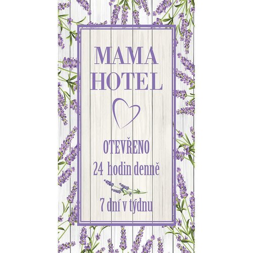 Bohemia Gifts Mama hotel dekoratív kép, 20 x 40 cm