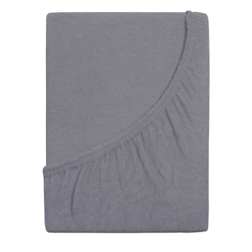 4Home prześcieradło frotte Ideal szare, 90 x 200cm