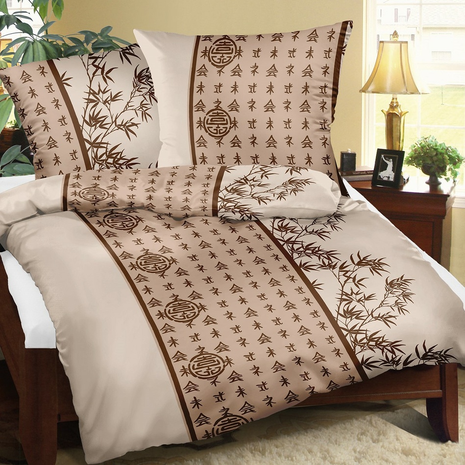 Lenjerie bumbac Stuf bej, 140 x 200 cm, 70 x 90 cm 140