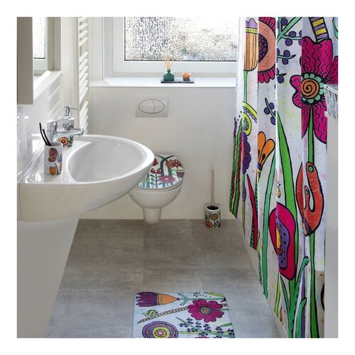 Wenko Керамічна склянка для зубних щіток Flowers