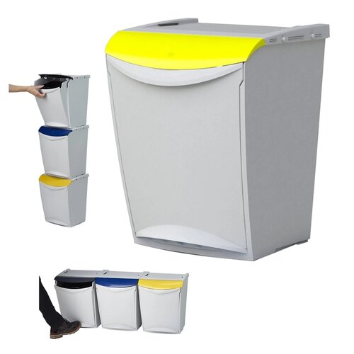 Denox Ekosystem Koš za ločeno zbiranje odpadkov 25l, rumena - plastika