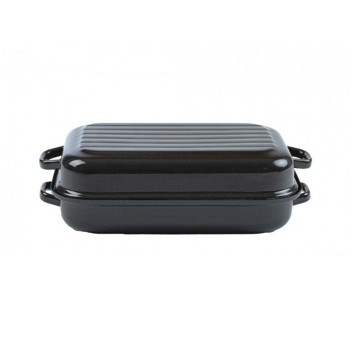Belis Zománc dupla sütőedény, 40 cm-es, bordázott, 40 cm termék 2. képe