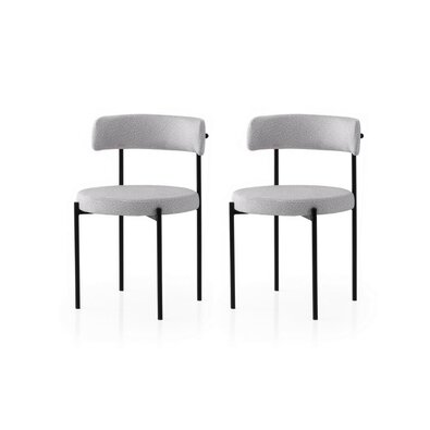 Súprava jedálenských stoličiek Gini Light Grey and Black, 2 ks
