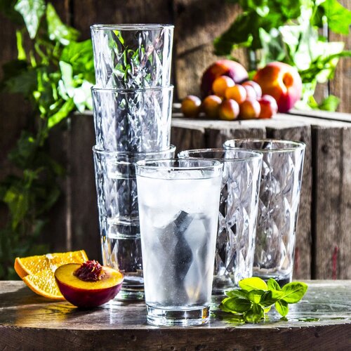 Bormioli Rocco 6dílná sada sklenic na long drink Kaleido, 370 ml