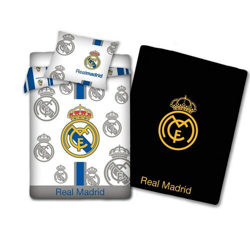 Svietiace bavlnené obliečky Real Madrid, 140 x 200, 70 x 80 cm