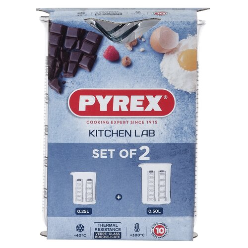 Pyrex Sada sklenených odmeriek 2 ks, 0,25 l + 0,5