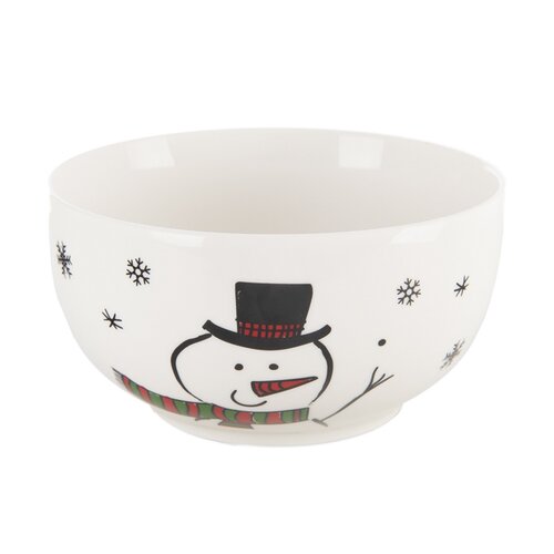 Orion Porcelanowy kubek z miseczką Bałwanek, 0,35l