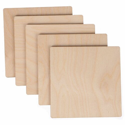 Sixtol Leseni krožniki CREATIVE WOOD SET 5, 10 x10 cm