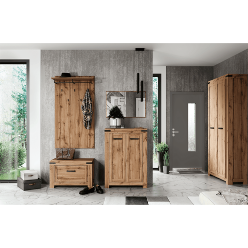 MORATIZ cipősszekrény, wotan tölgy