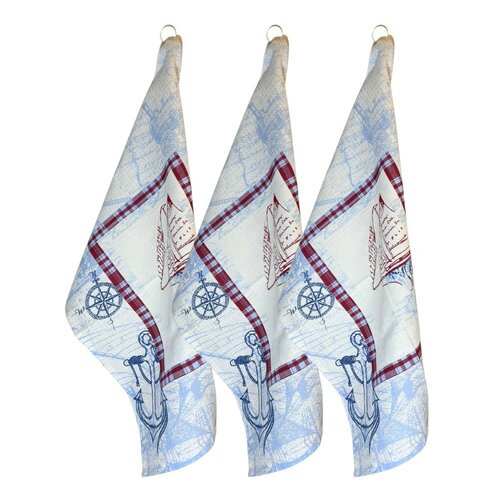 Prosop de bucătărie Home Elements Barcă, 50 x 70 cm, set de 3 buc.