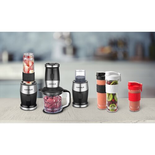 Blender multifuncțional Concept SM3390 Fresh&Nutri  700 W + 2 sticle de 570 ml + 400 ml, negru