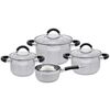 Elo 50904 Set de 4 oale de bază din oțelinoxidabil Black Steam