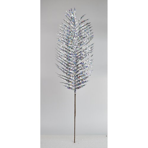 Dekorační třpytivá větvička Kapradí, 60 cm