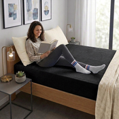 4Home prześcieradło frotte czarny, 180 x 200 cm