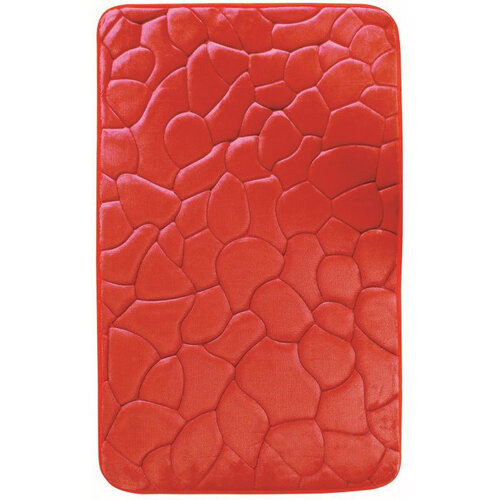 Badezimmerteppich mit Memory-Schaum Steine Rot, 50 x 80 cm