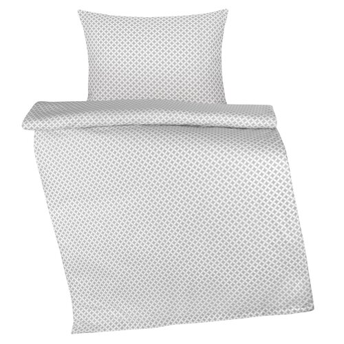 Lenjerie de pat din bumbac pentru copii Bellatex Agata Rhomboid gri, 90 x 135 cm, 45 x 60 cm