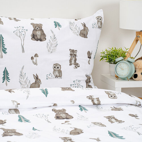 Lenjerie de pat din bumbac 4Home Forest Friends, 140 x 200 cm, 70 x 90 cm