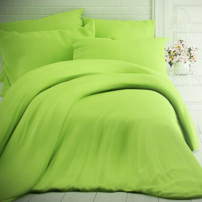 Kvalitex Bavlnené obliečky zelená, 220 x 200 cm, 2 ks 70 x 90 cm