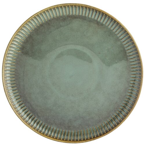 Altom Porcelánový plytký tanier Reactive Sage, 26 cm