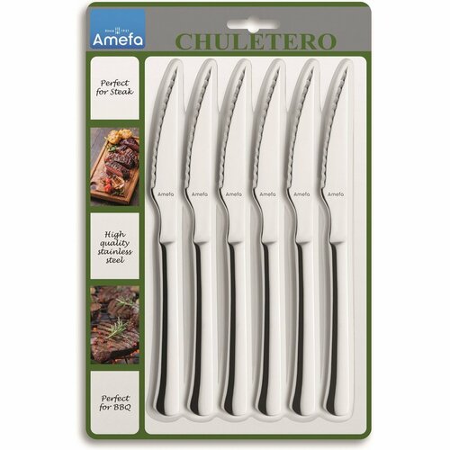 Amefa 6dílná sada steakových nožů CHULETERO