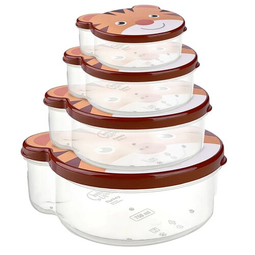 Orion 4dílná sada svačinových dóz, Tygr