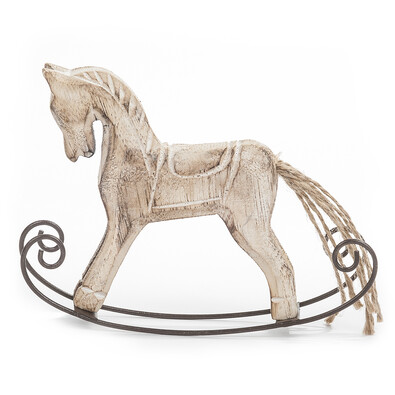 Drewniany Konik na biegunach