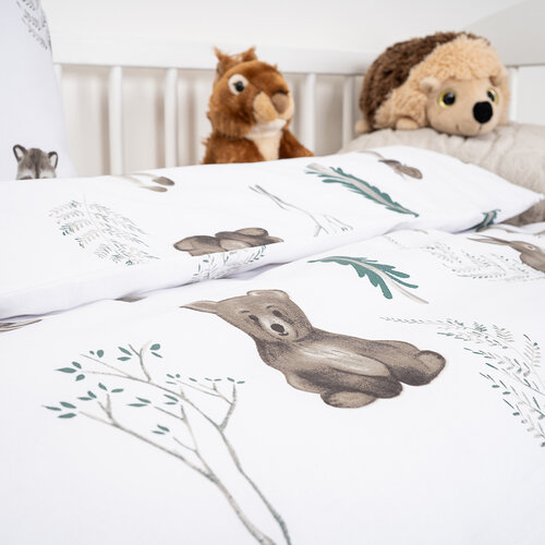 Lenjerie de bumbac pentru pătuț 4Home ForestFriends, 100 x 135 cm, 40 x 60 cm