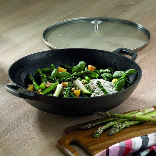 Kela Wok s pokrievkou liatinový CALIDO, 36 cm