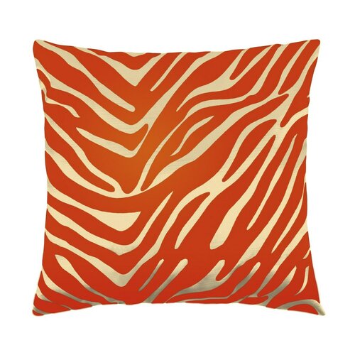 Polštářek Leona zebra oranžová, 45 x 45 cm
