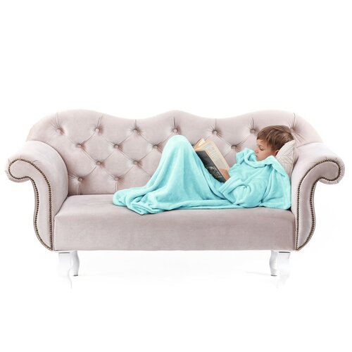 Decoking odeja z rokavi Lazy Kids turkizna, 90 x105 cm