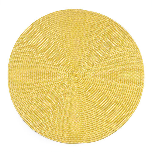 Podkładki na stół Deco okrągłe żółty, śr. 35 cm, 4 szt.