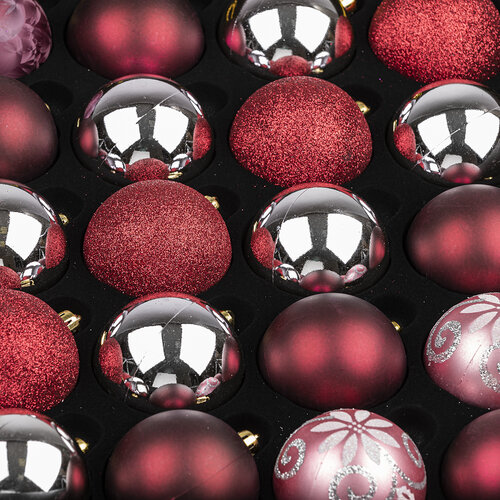 Komplet ozdób świątecznych Ornate czerwony, op. 36 szt.
