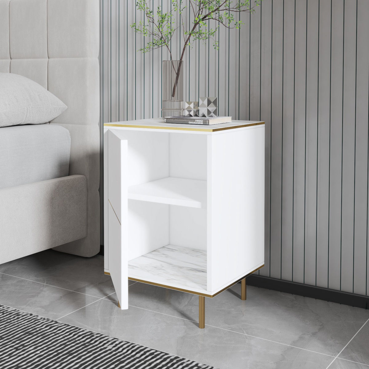 Noční stolek Imaj Marble White - thumb (4)