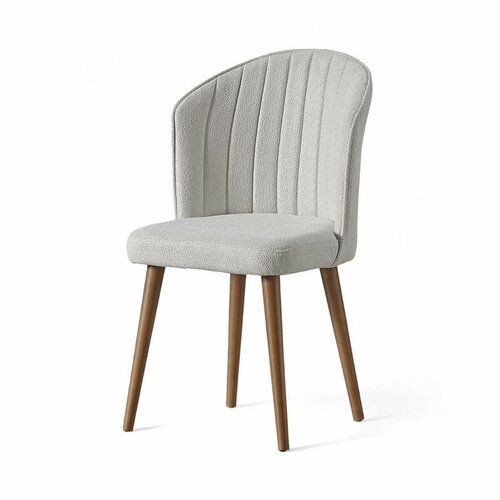 Sada jídelních židlí Rubi Cream and Walnut, 2 ks