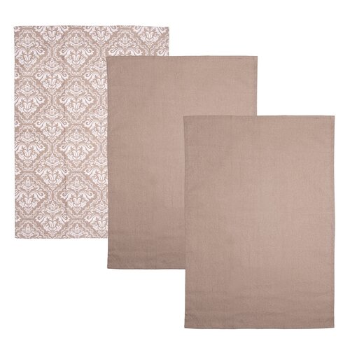 Geschirrtuch Beige, 50 x 70 cm, 3er-Set