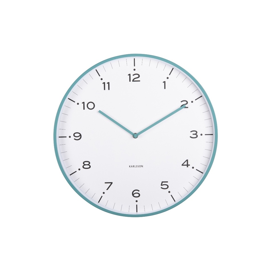 Zegar ścienny Karlsson 6011BL design niebieski, średnica 40 cm
