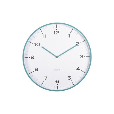 Karlsson 6011BL design ceas de perete albastru, diametru 40 cm