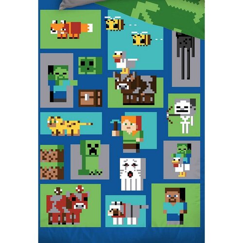 Kinderbettwäsche Minecraft Figure, 140 x 200 cm, 70 x 90 cm