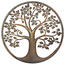 Decorație metalică de perete Arborele viețiinegru-auriu, 59 cm