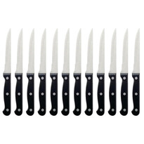 12-częściowy komplet noży do steków, czarny