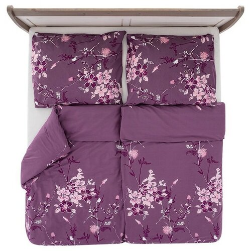 B.E.S. Petrovice Bombažno posteljnino ExkluzivFiori viola, 140 x 200 cm, 70 x 90 cm