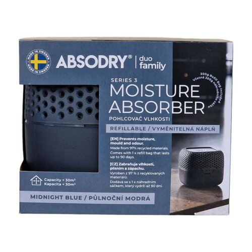 Everbrand Moisture Absorber Absodry Duo családizsák 3-sorozat, 30 m3-ig, éjkék színű