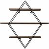Polica Erysim Black and Walnut