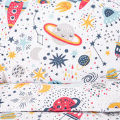 4Home Lenjerie de pat din bumbac pentru copiiCosmic Adventure, 100 x 135 cm, 40 x 60 cm