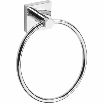 SAPHO XQ406 X-Square držiak uterákov kruh, strieborná