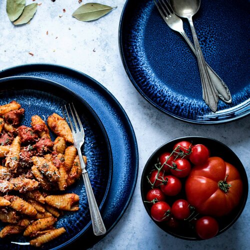 Zestaw płytkich i głębokich talerzy 12 szt. NIARA – niebieski