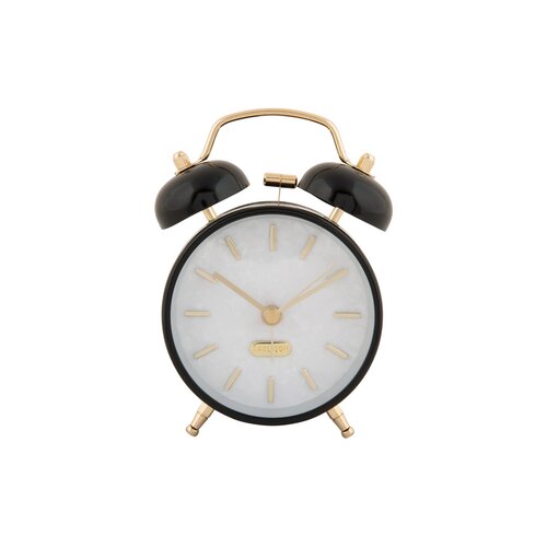 Karlsson 6009BK design ébresztőóra fekete, átmérő12 cm