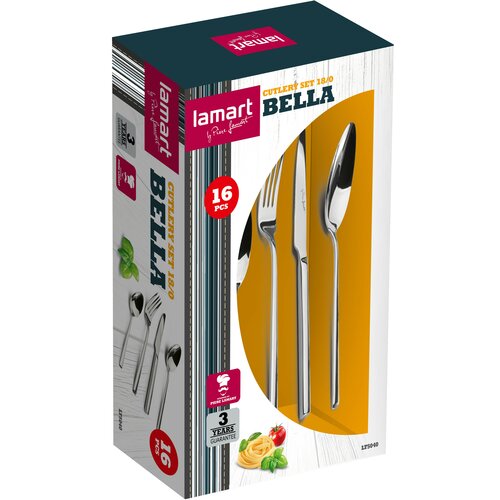 Lamart LT5040 16-częściowy zestaw sztućców Bella